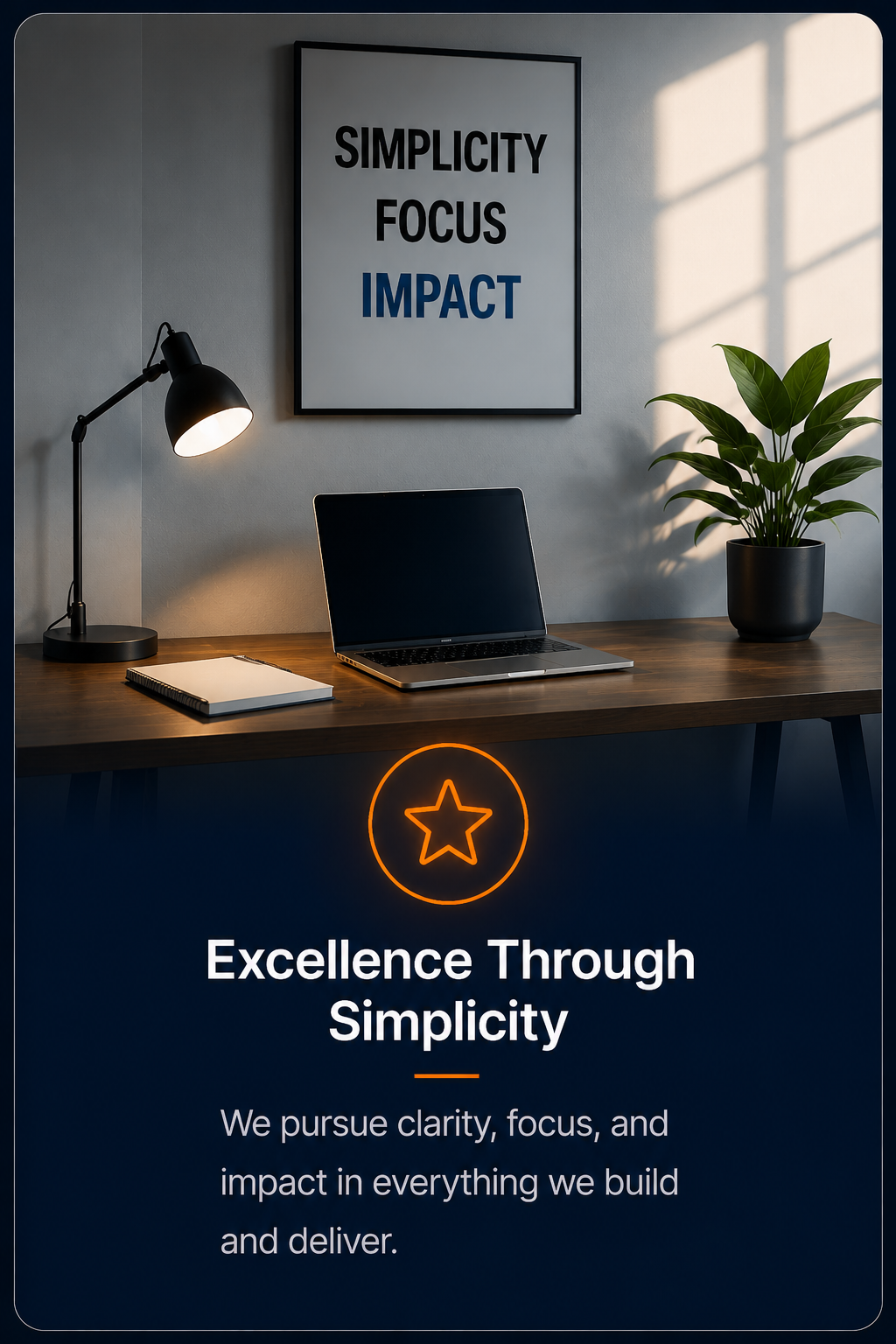 execellence through simplicity card