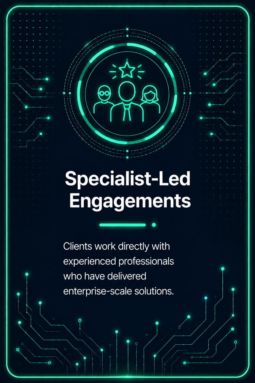 specialist led engagements